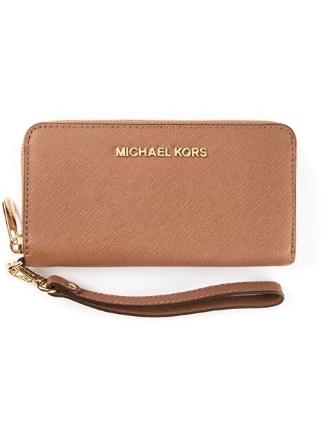 michael kors jet set travel brown wallet|michael kors jetsetter wallet.